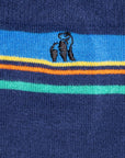 Royal Blue Multi Stripe Bamboo Socks