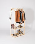 House Shaped Clothes Rack with Storage