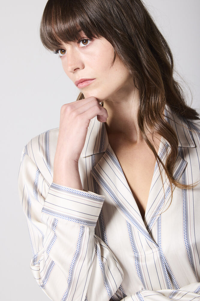 Satin Hero Long Sleeve Stripe PJ Set