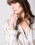 Satin Hero Long Sleeve Stripe PJ Set