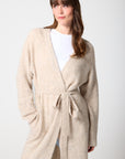 Latte Mix Wool Alpaca Knitted Coatigan