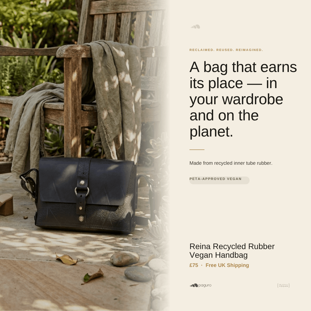 Reina Recycled Rubber Vegan Handbag