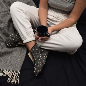 Barefoot Wool Slippers Trolla - Dots