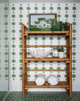 Luxury Petal porcelain hex tiles, premium anti-slip outdoor tiles in pastel, green, black by Maria Starling Design at brixbailey.com