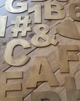 Gold Fat Font Metal Alphabet Letters – 5” or 12” Decorative Lettering A–Z