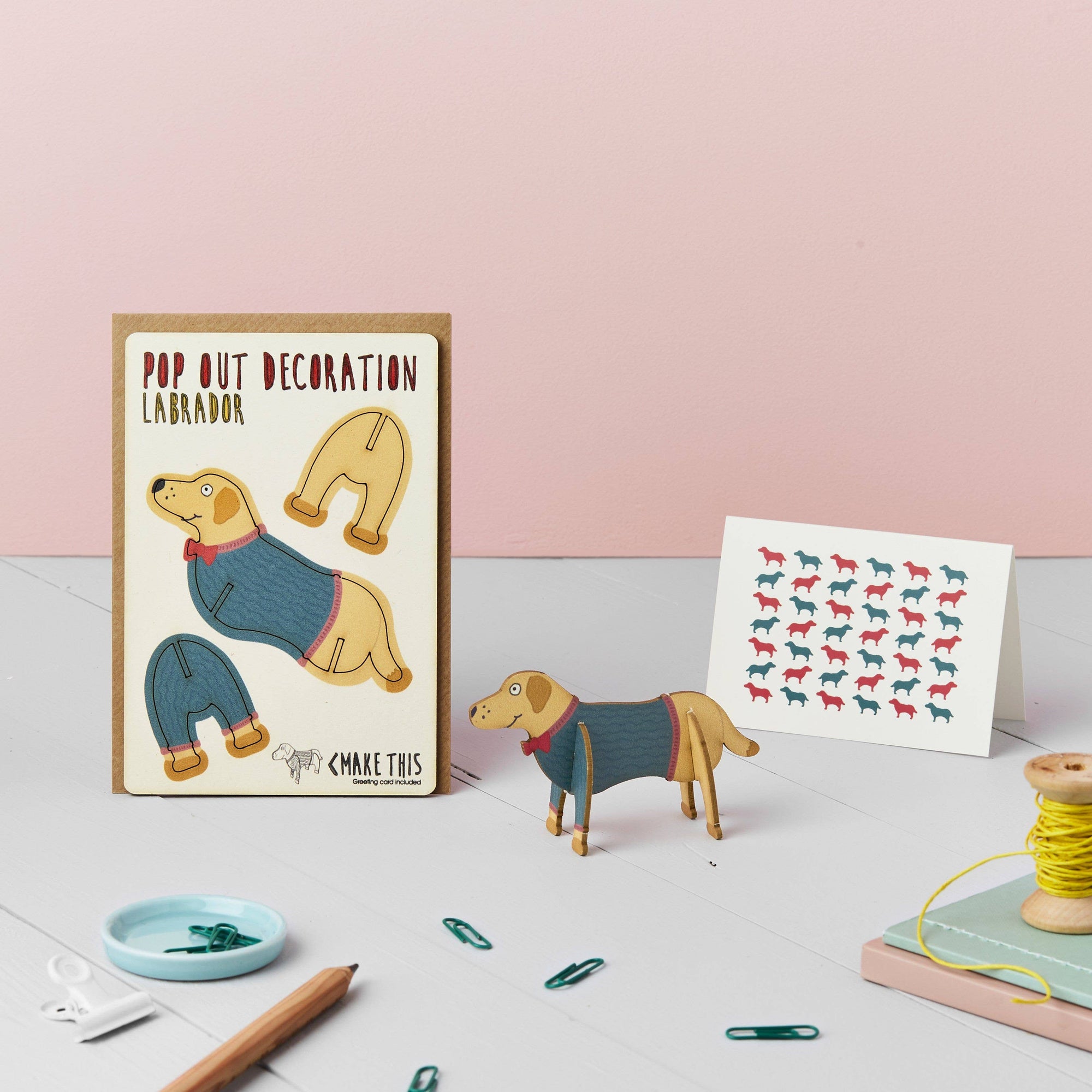 Pop Out Labrador Greeting Card