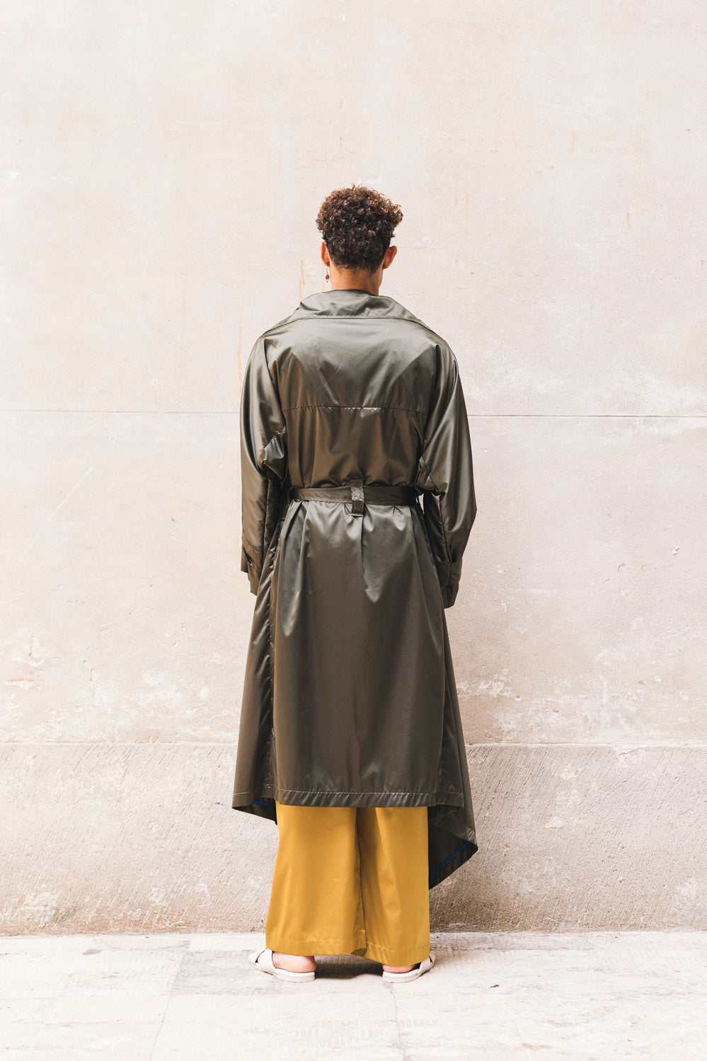 ANDREA Newlife Trench - Olive/Black-4