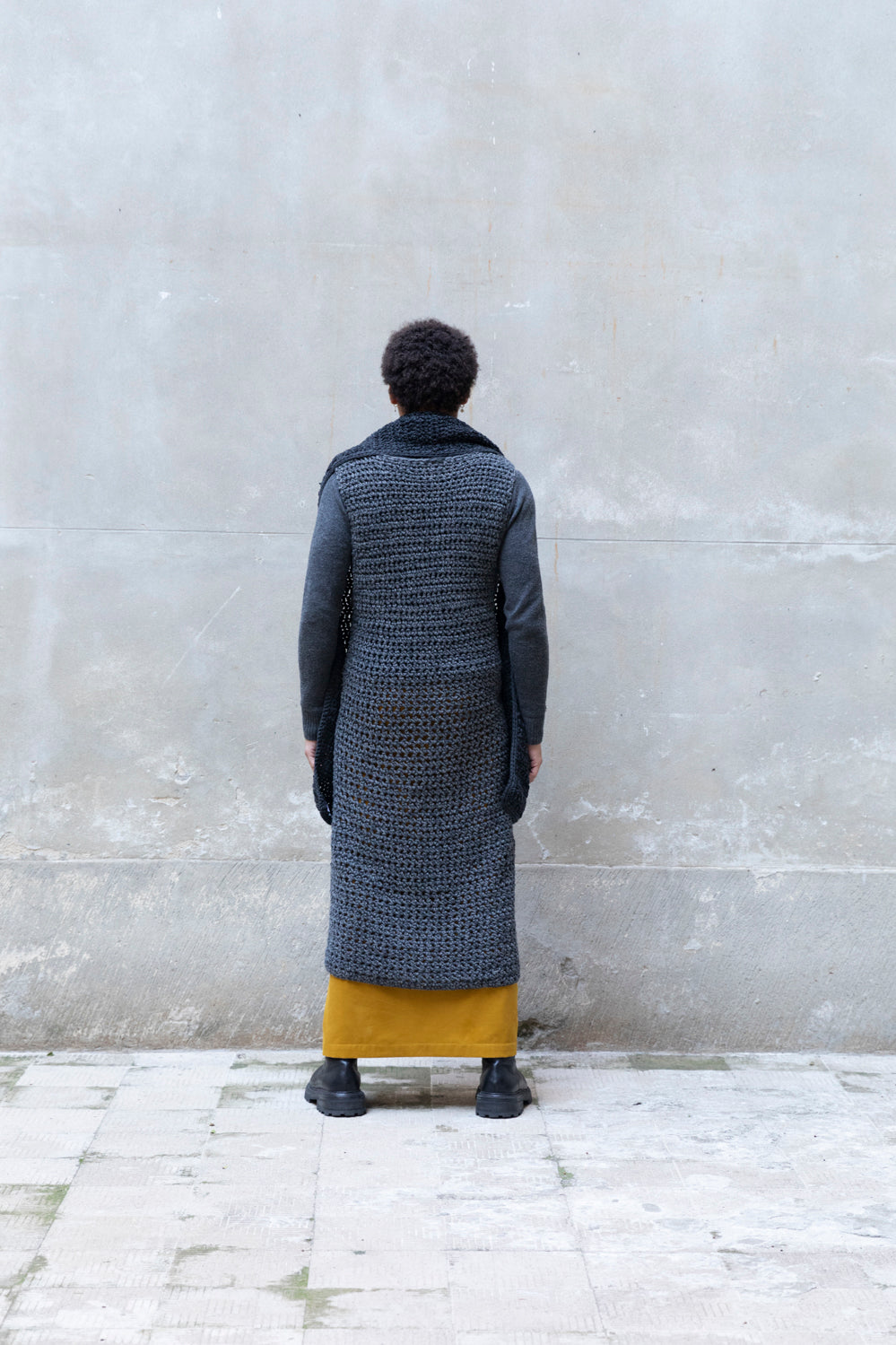 Hand-Knit Maxi Wool Dress-2