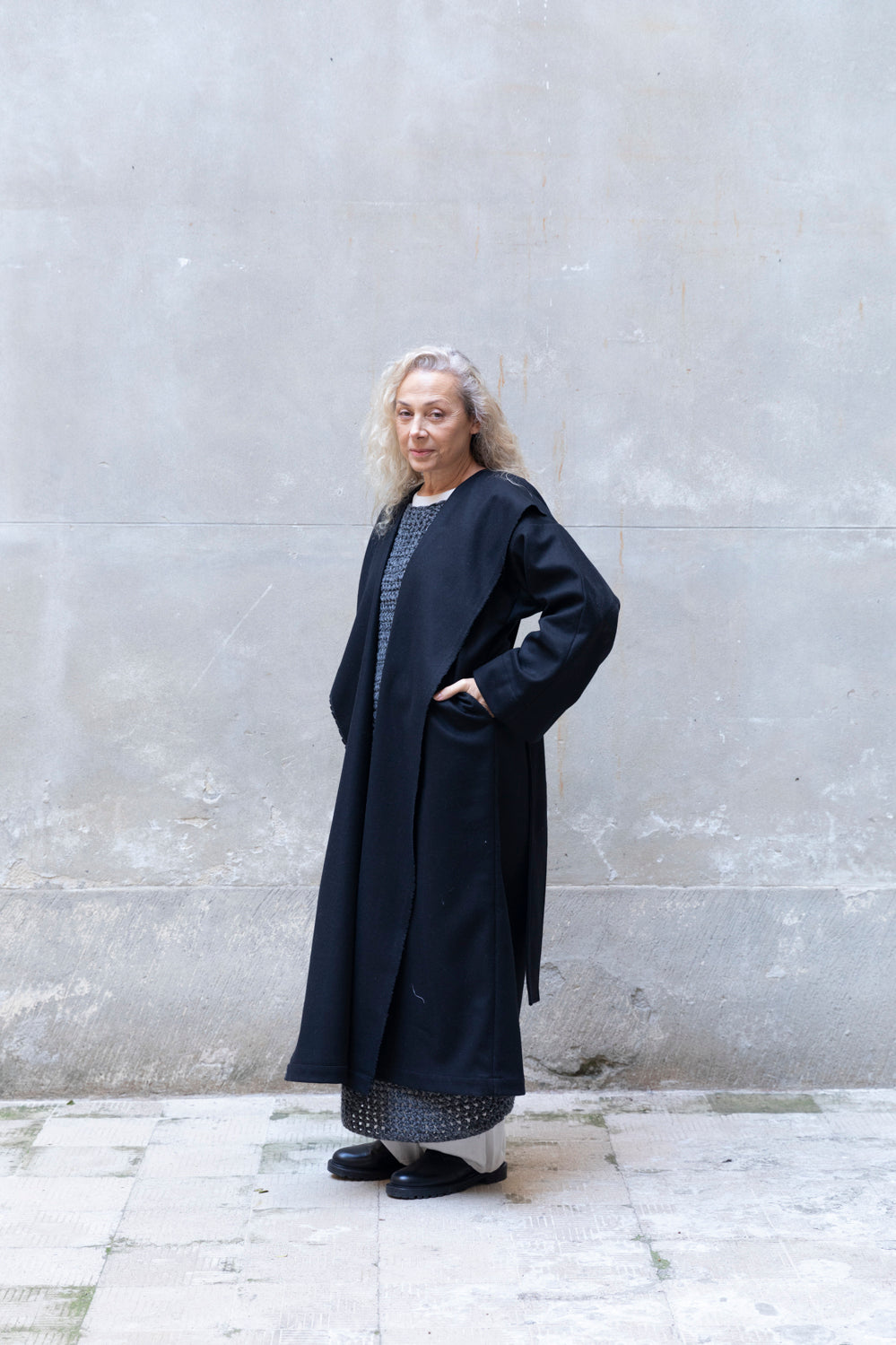 Recycled Wool Long Overcoat-1