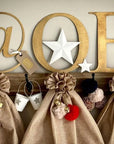 Distressed Gold 5" or 12" Classic Metal Letters, A-Z, 0-9