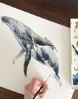 Humpback Whale  - Personalised Watercolour Fine Art Print