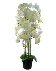 Giant White Orchid Plant Artificial 189 flowers REAL TOUCH Botanik-0