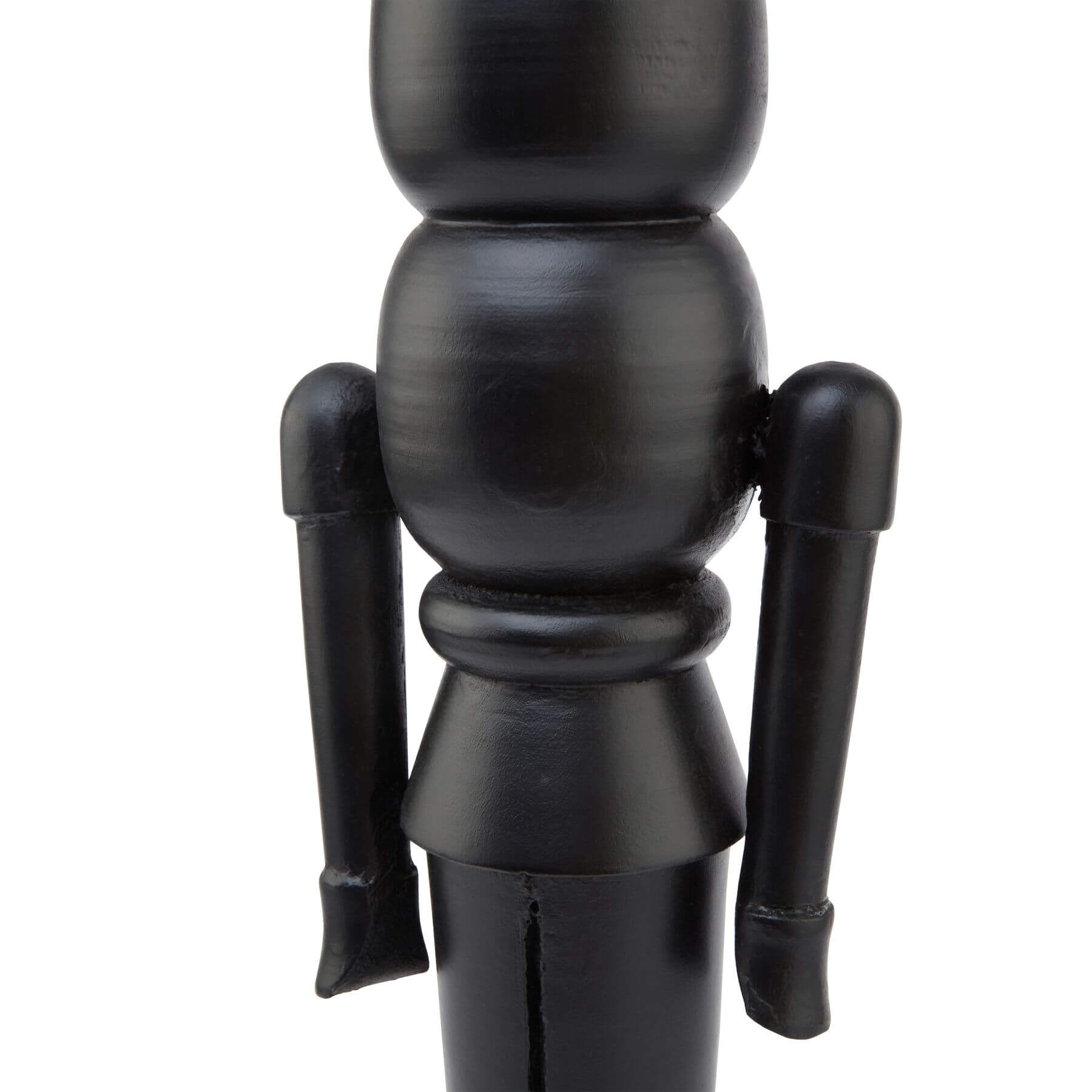 Black Wooden Nutcracker in Scandinavian Style