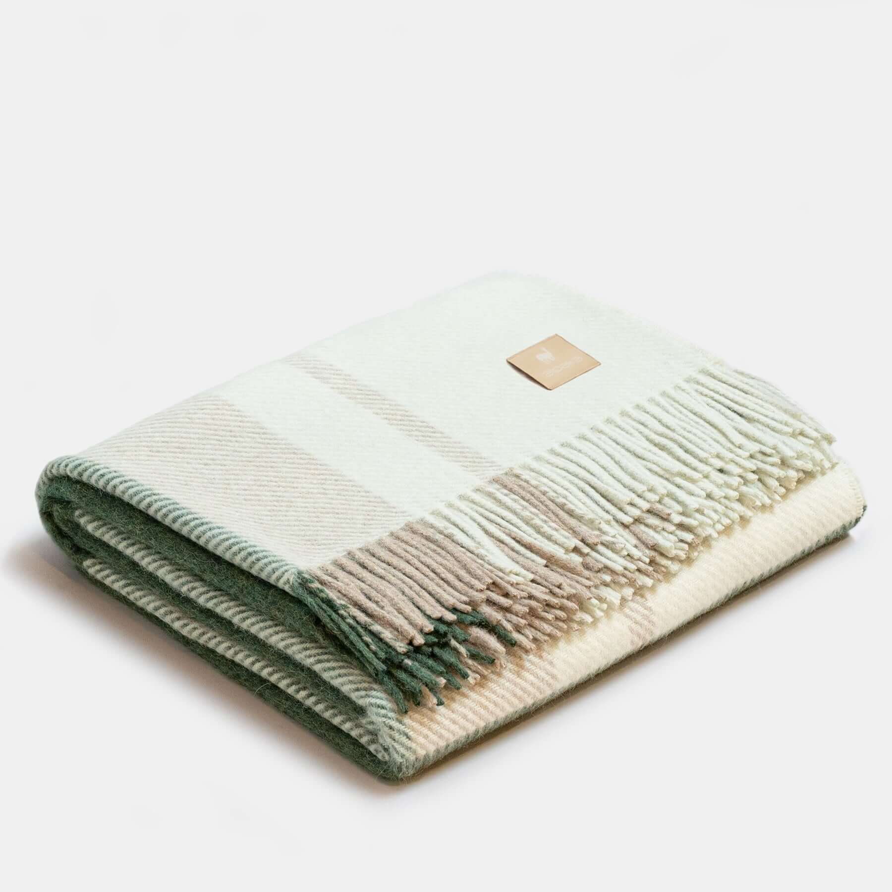 Natural Alpaca Wool Throw Classic Tartan