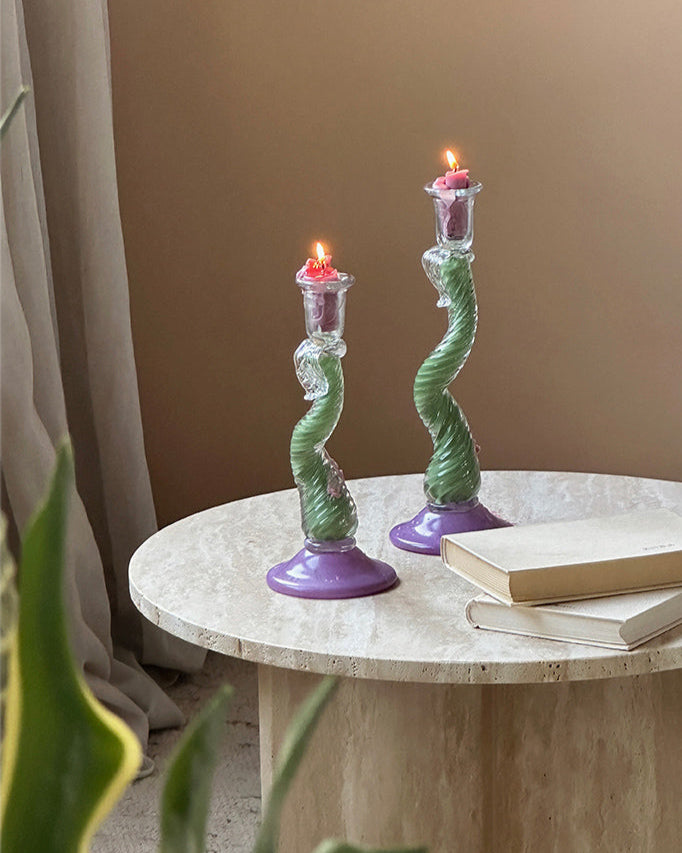 Vintage Iridescent Candle Holder-0
