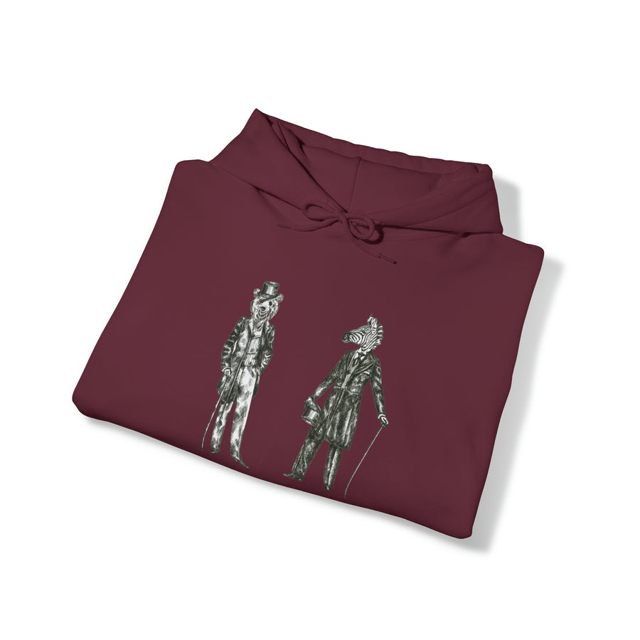 Graphic Print Unisex Hooded Sweatshirt
