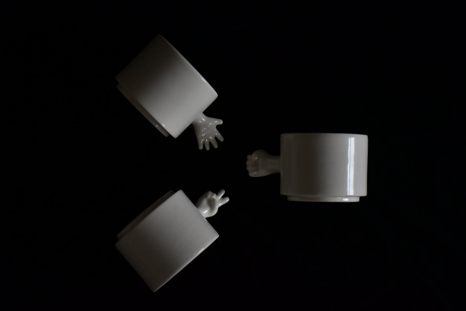 Rock Paper Scissors Porcelain Cup Set