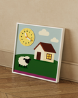 Sheep & House Decorative Clock-4