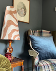 Sandstone wiggle cone lampshade, extra tall lampshade
