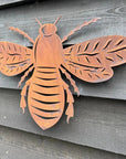 Large Rusty Metal Bee Garden Decoration