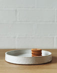 white straight edge flat plates
