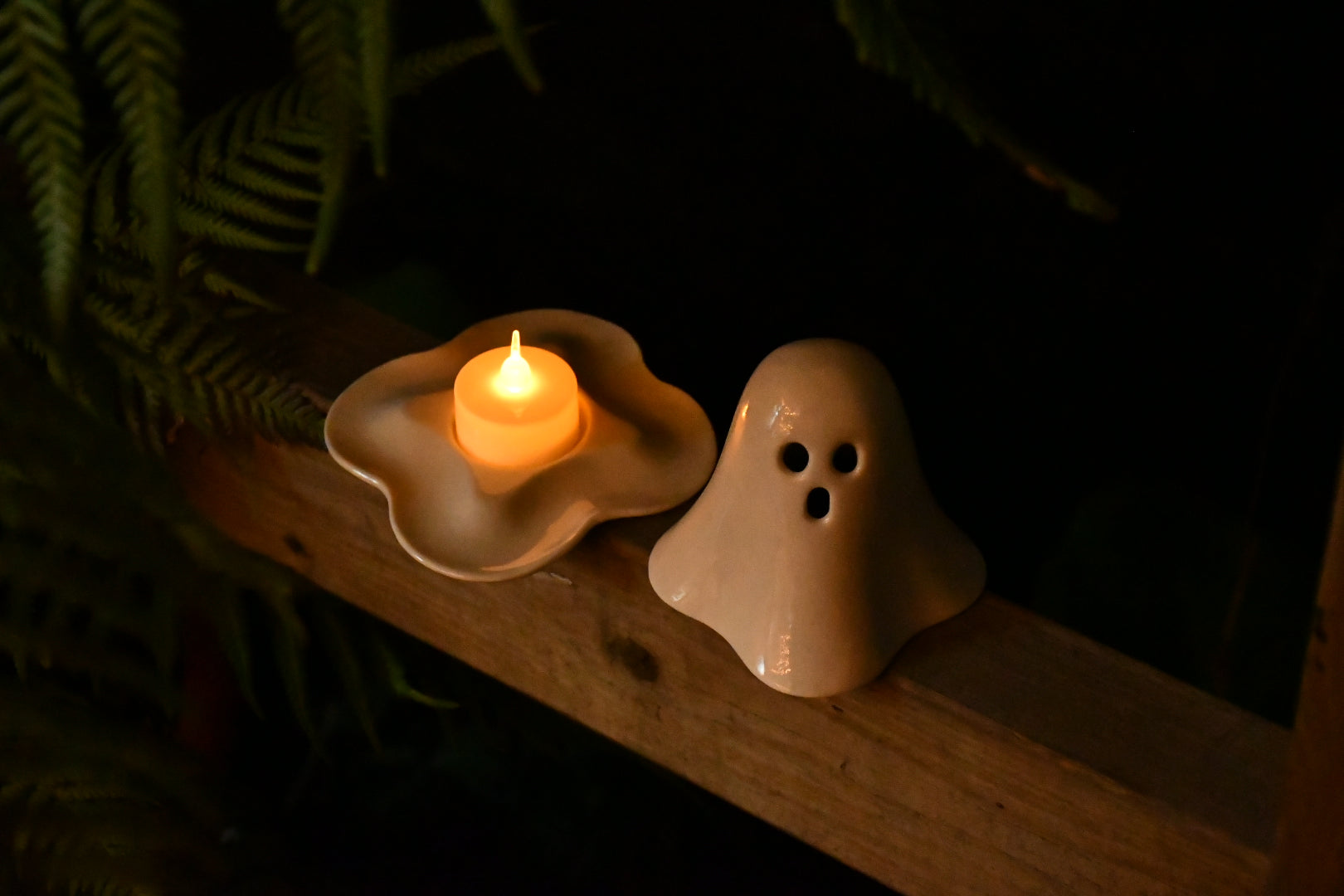 Ghost Tealight Holder for Halloween