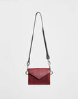 Handmade Leather Envelope Bag in Burgundy