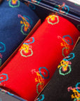 Bicycle Sock Box - 3 Pairs of Bamboo Socks (His)
