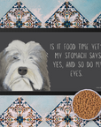 Bearded Collie Pet Bowl Mat – The 'Is It Food Time Yet?' Edition!