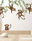 Extra Monkeys, Vines & Leaves -  Repositionable Wall Decals Add-on Set