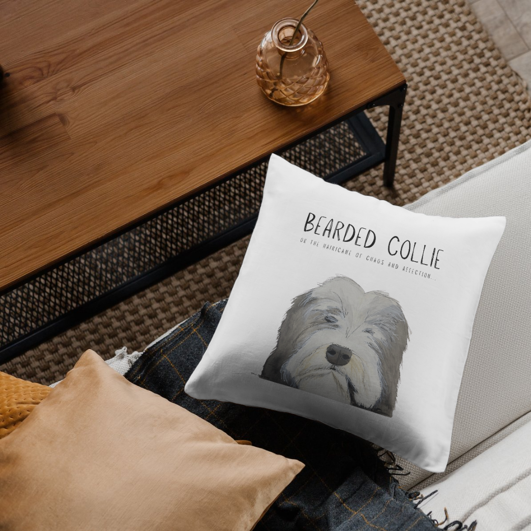 The Bearded Collie Cushion Cover: For the Chaos &amp; Cuddles You Never Knew You Needed!