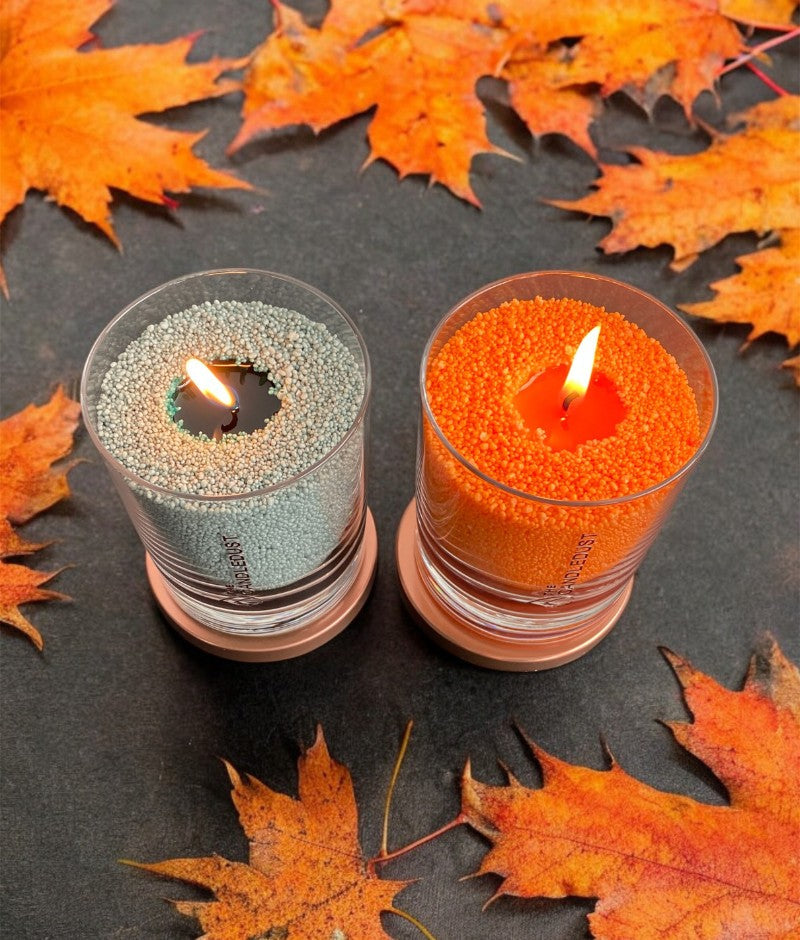 Add a Burst of Color with The Candledust 160 Orange Candle by Candledust at www.brixbailey.com