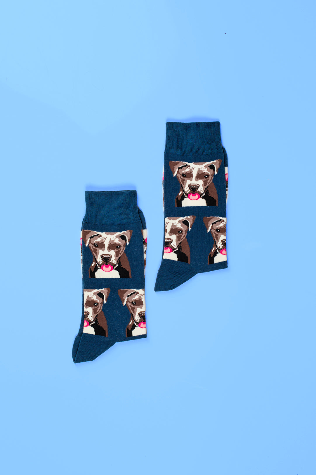 Luxury dog pattern socks, pack of 4, premium cotton blend, stylish black and navy blue, trendy men&#39;s footwear, best-selling cute dog design by Body and I at brixbailey.com