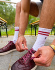 White Athletic Bamboo Socks