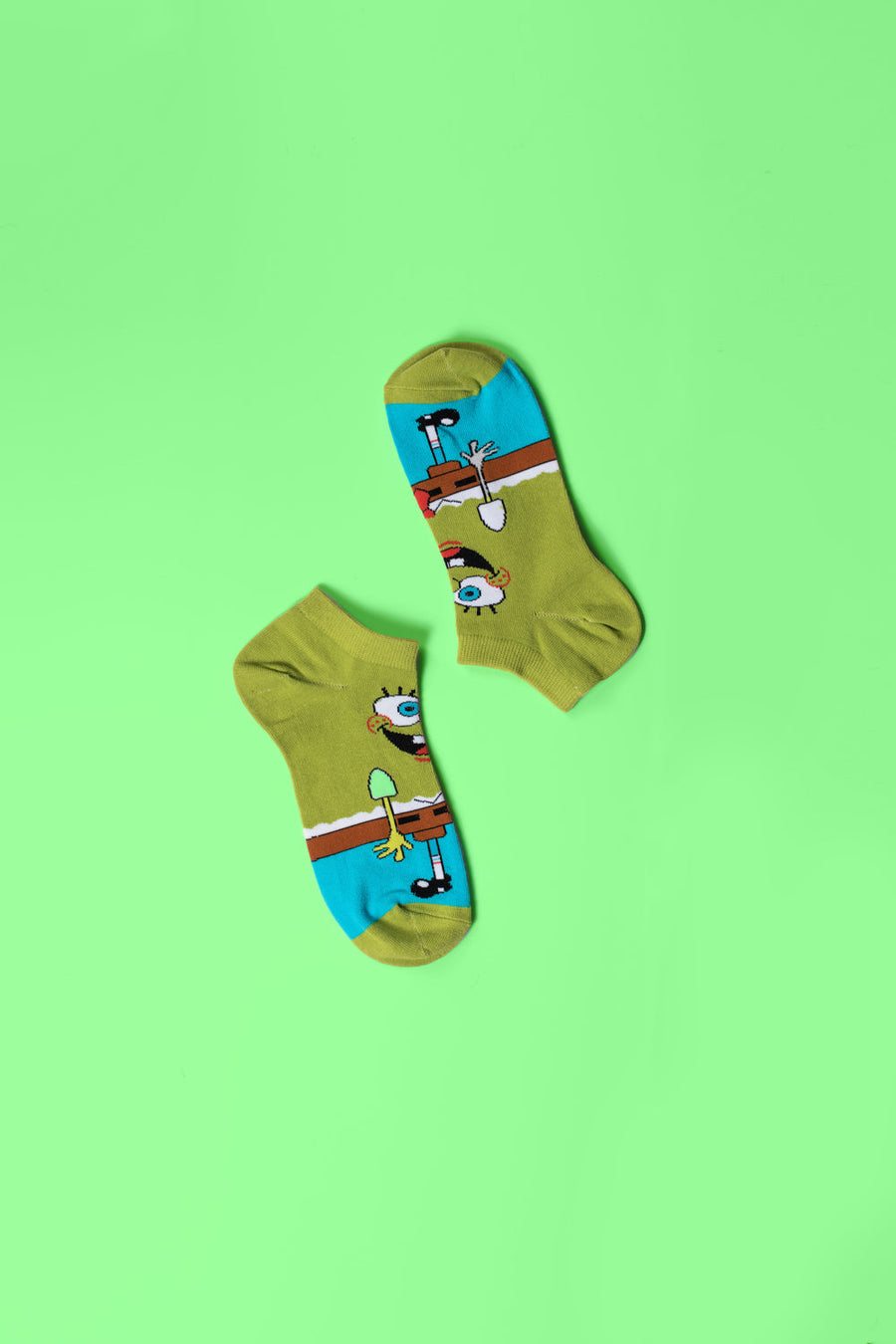 Cartoon socks for men, 4 pairs pack, colorful fun designs, premium cotton blend, trending novelty socks, best-selling stylish socks by Body and I at brixbailey.com