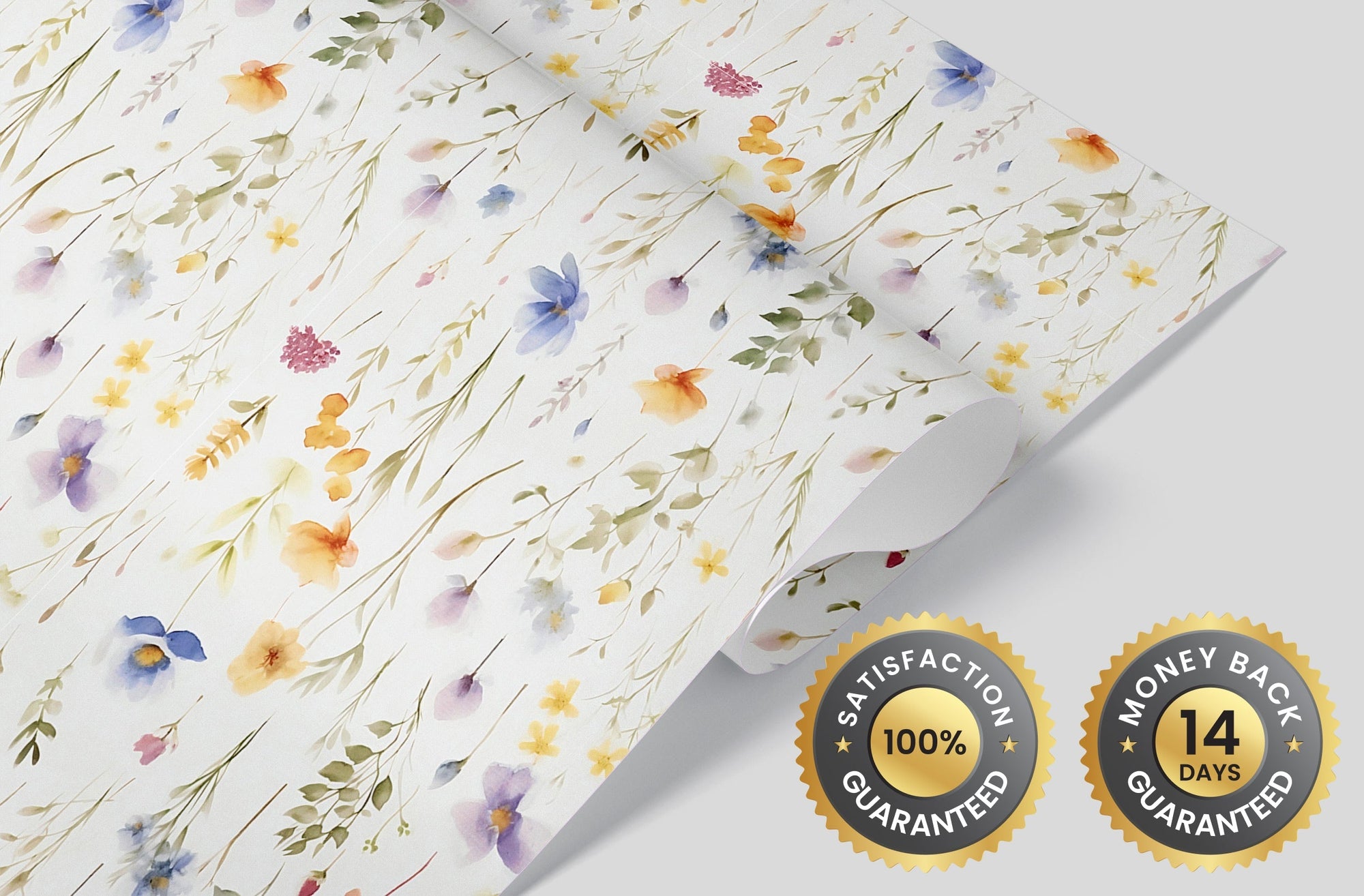 Watercolor Airy Wild Flower Wallpaper