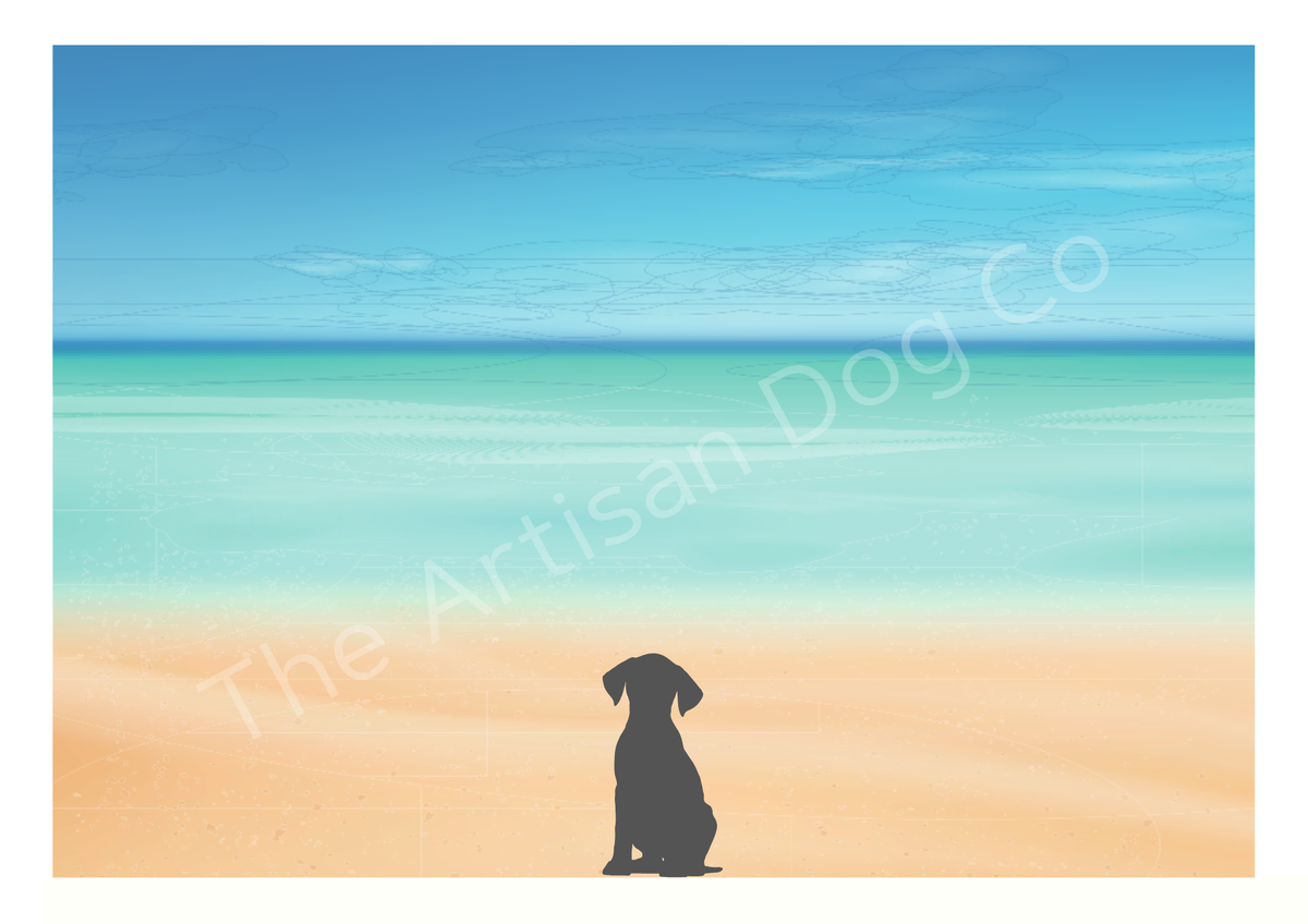 Dog in Nature Greetings Card