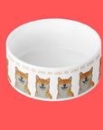 Shiba Inu Ceramic Dog Bowl