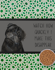 Pug Pet Bowl Mat – "Watch How Quickly I Make This Disappear!"