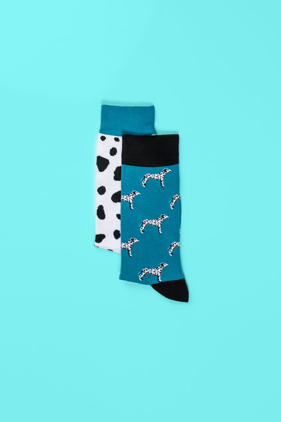 Fun mix and match animal print socks, 4-pack luxury stylish mens socks in blue, premium cotton blend comfortable trendy mismatched designs by Body and I at brixbailey.com