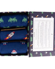 Outer Space Sock Box - 3 Pairs of Bamboo Socks (His)