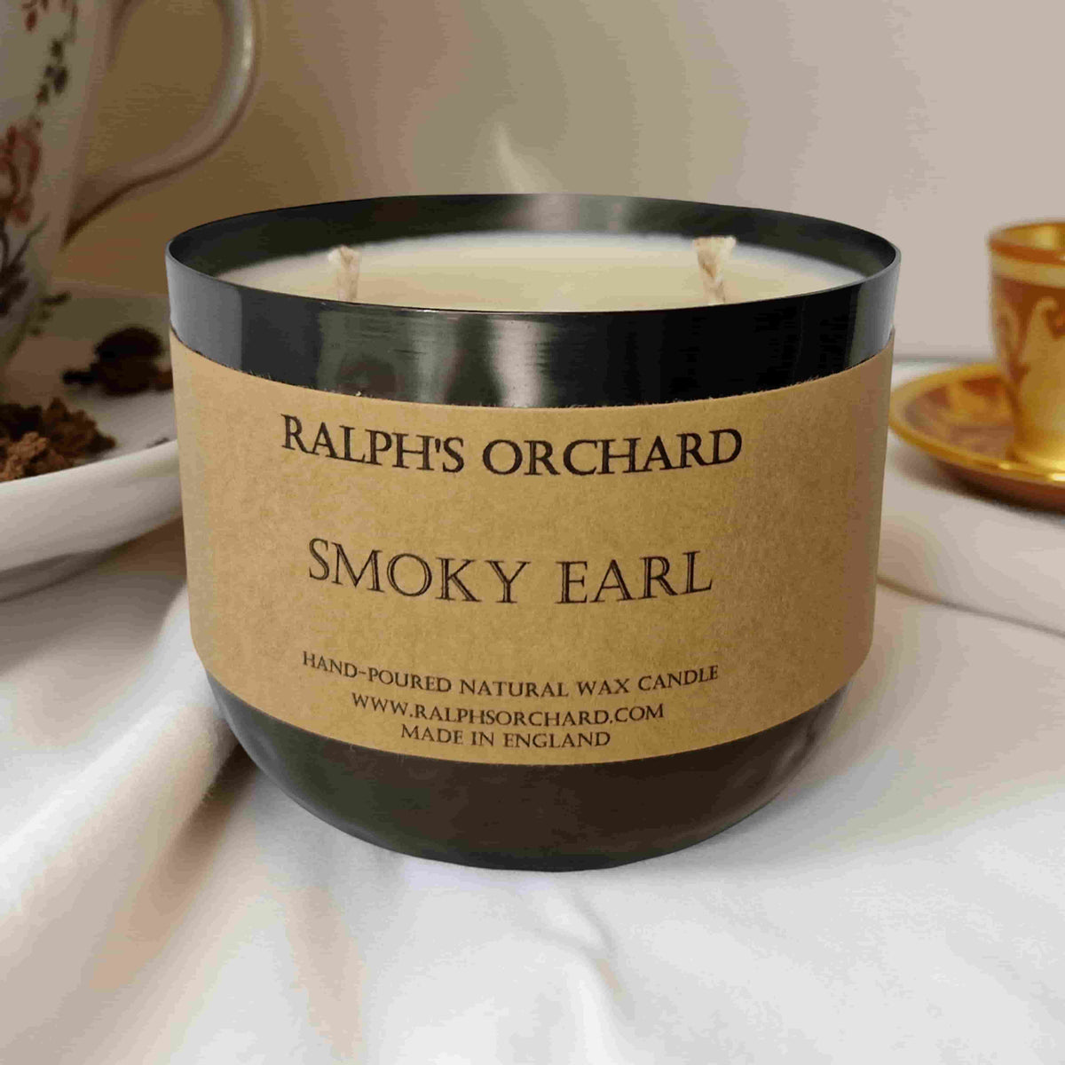 2-Wick Dimpled Black Candles