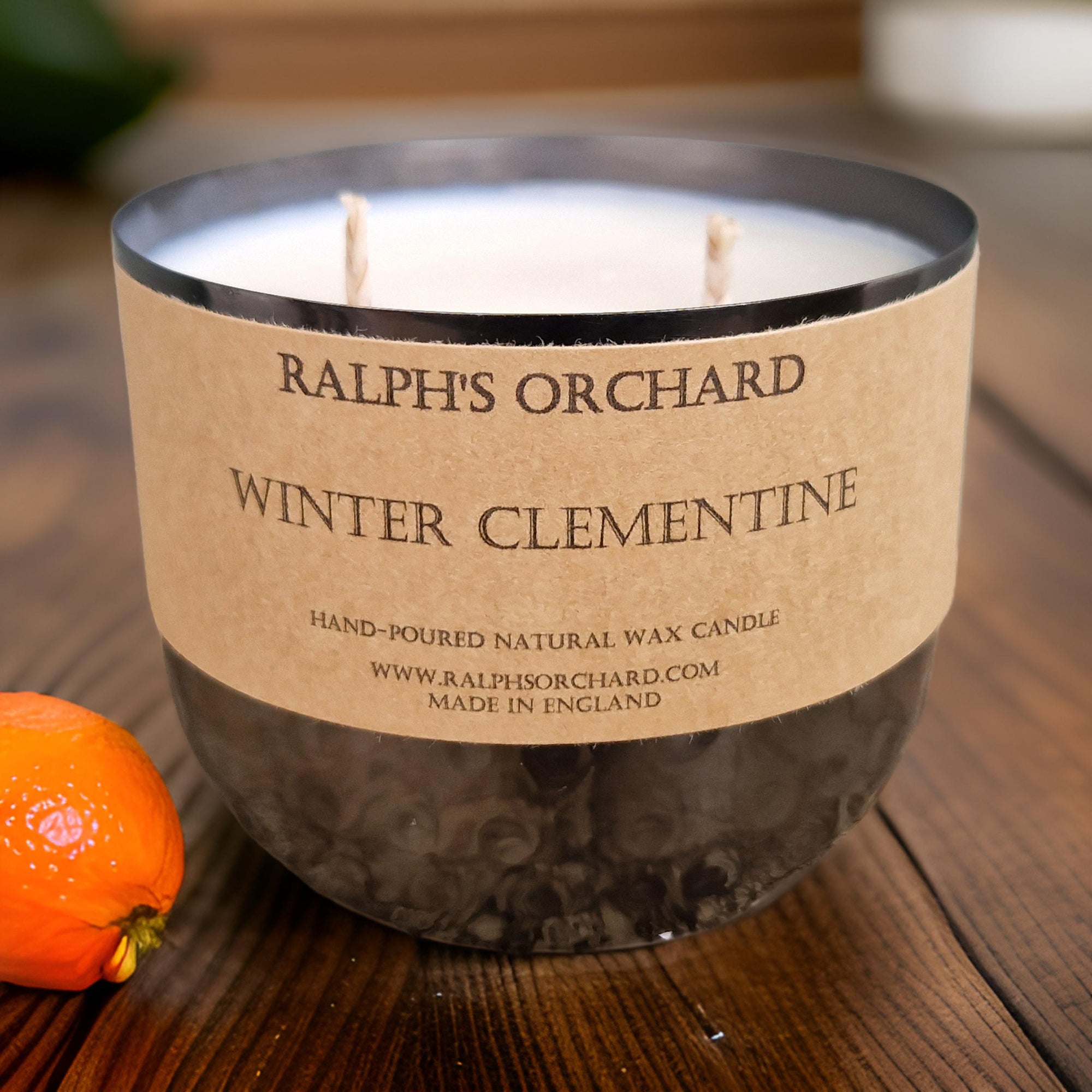 2-Wick Dimpled Black Candles