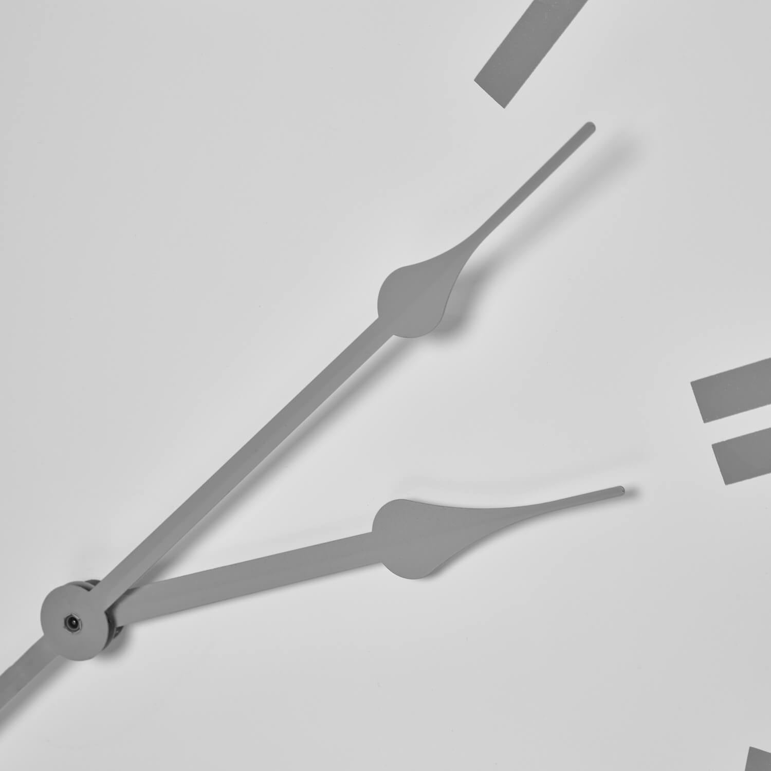 Vintage White Wall Clock Square Metal Frame