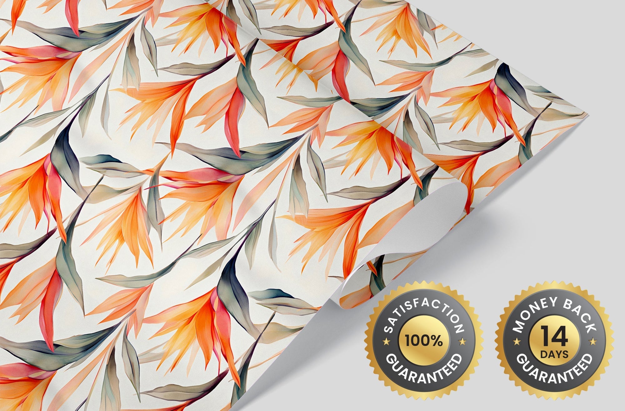 Tropical Strelitzia Floral Wallpaper