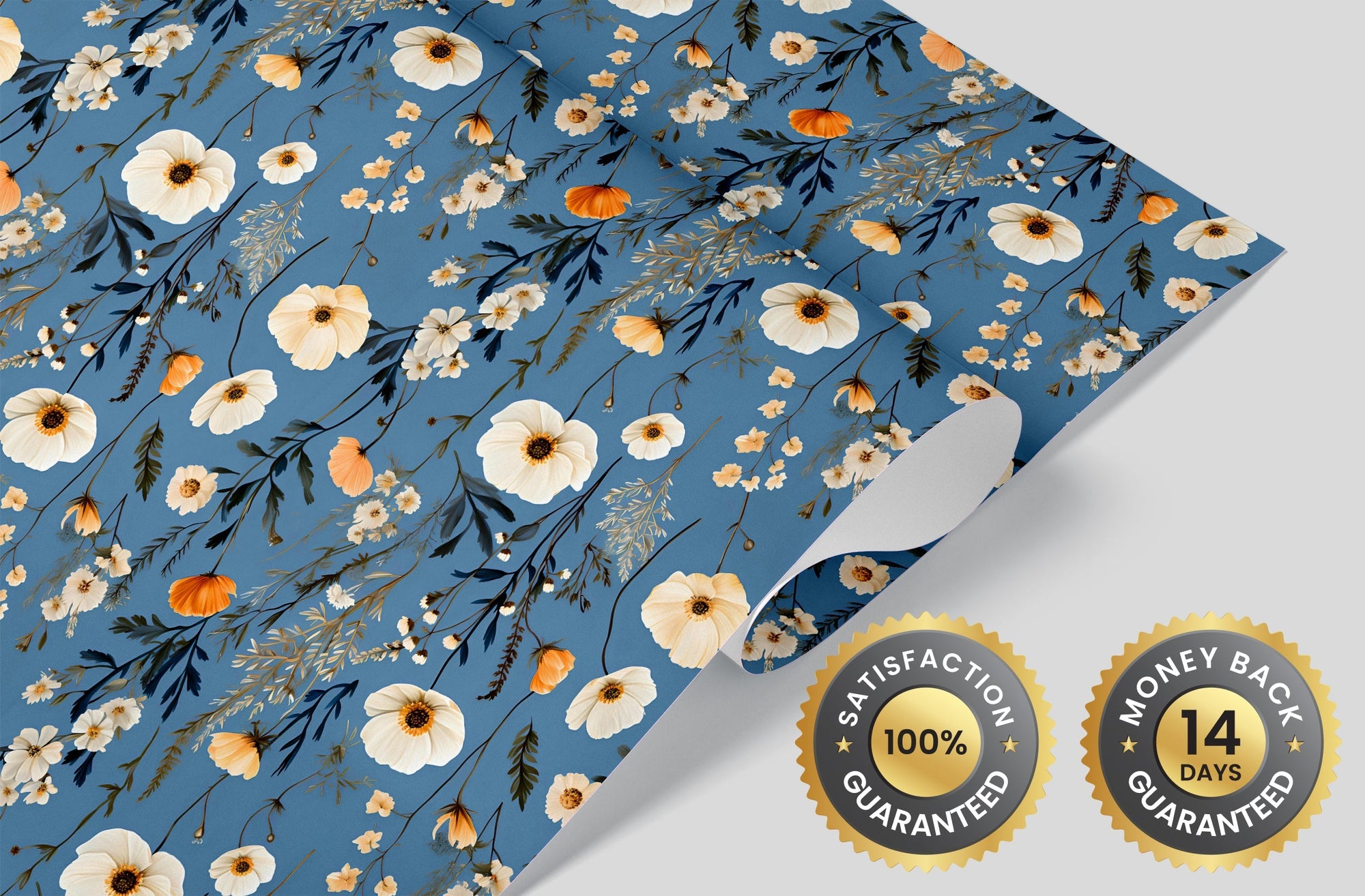 Wild Flower Field Botanical Wallpaper