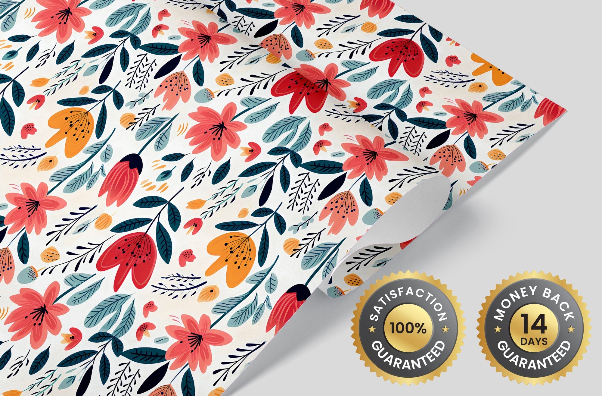 Colorful Funky Floral Wallpaper