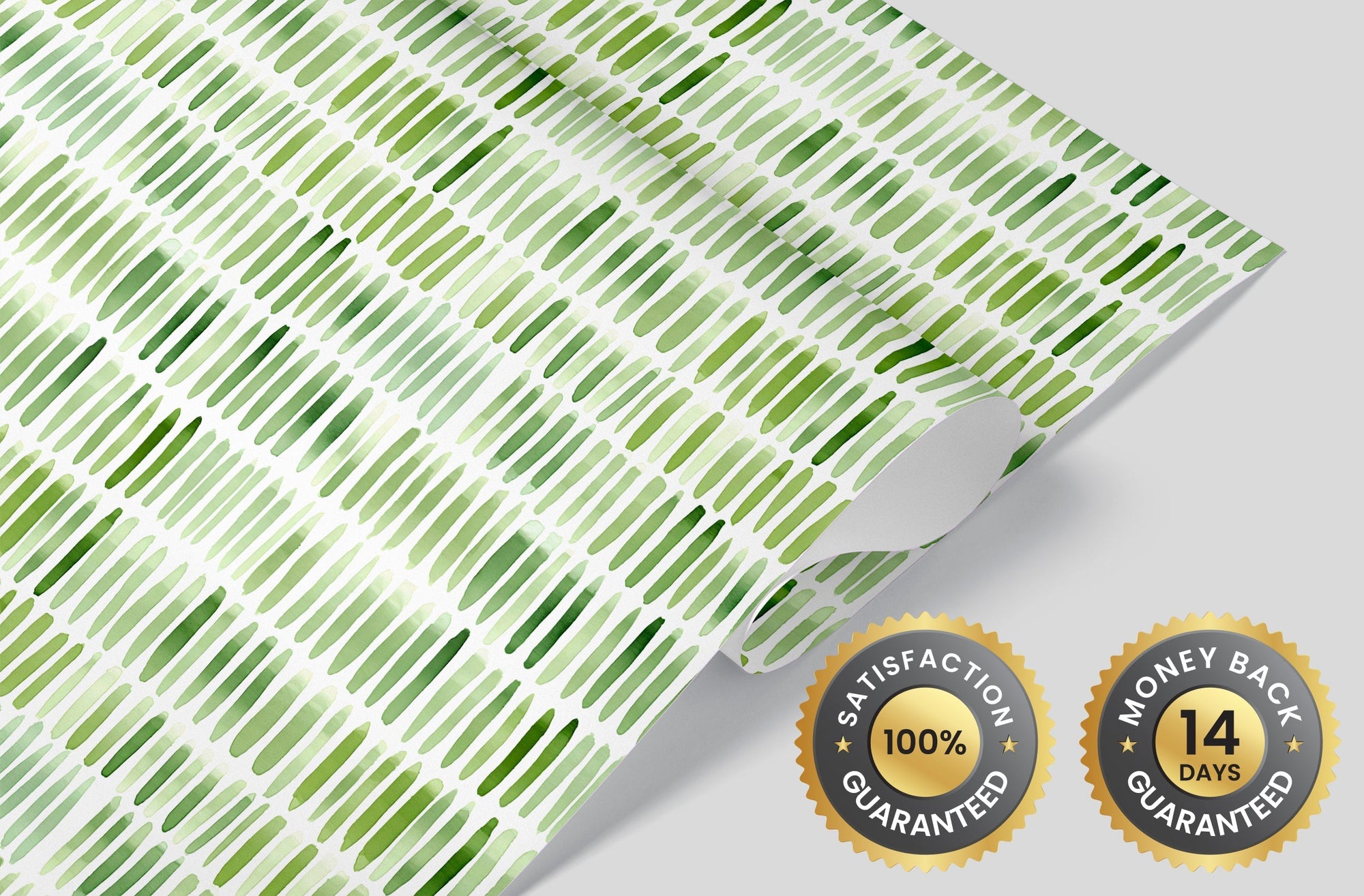 Green Watercolor Brushstroke Pattern Wallpaper