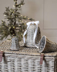 Festive Noel Wicker Bell Decor Premium Christmas Tree Ornament