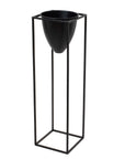 Matt Black Bullet Planter for Indoor Spaces